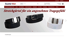 Desktop Screenshot of guertelwelt.de